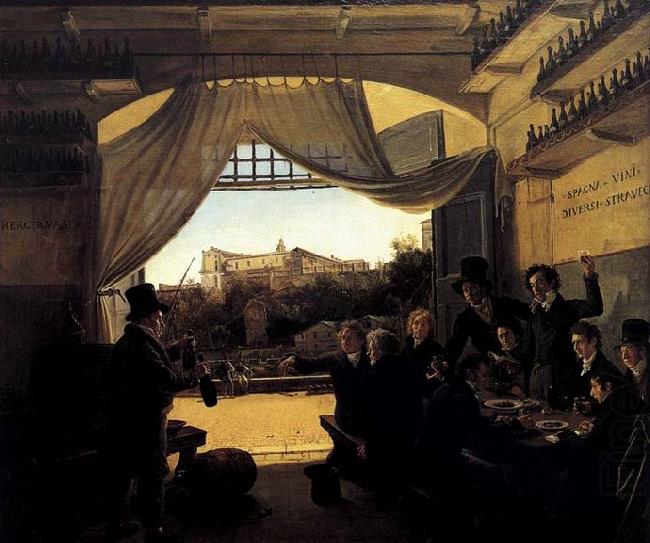 Franz Ludwig Catel Crown Prince Ludwig in the Spanish Wine Tavern in Rome china oil painting image